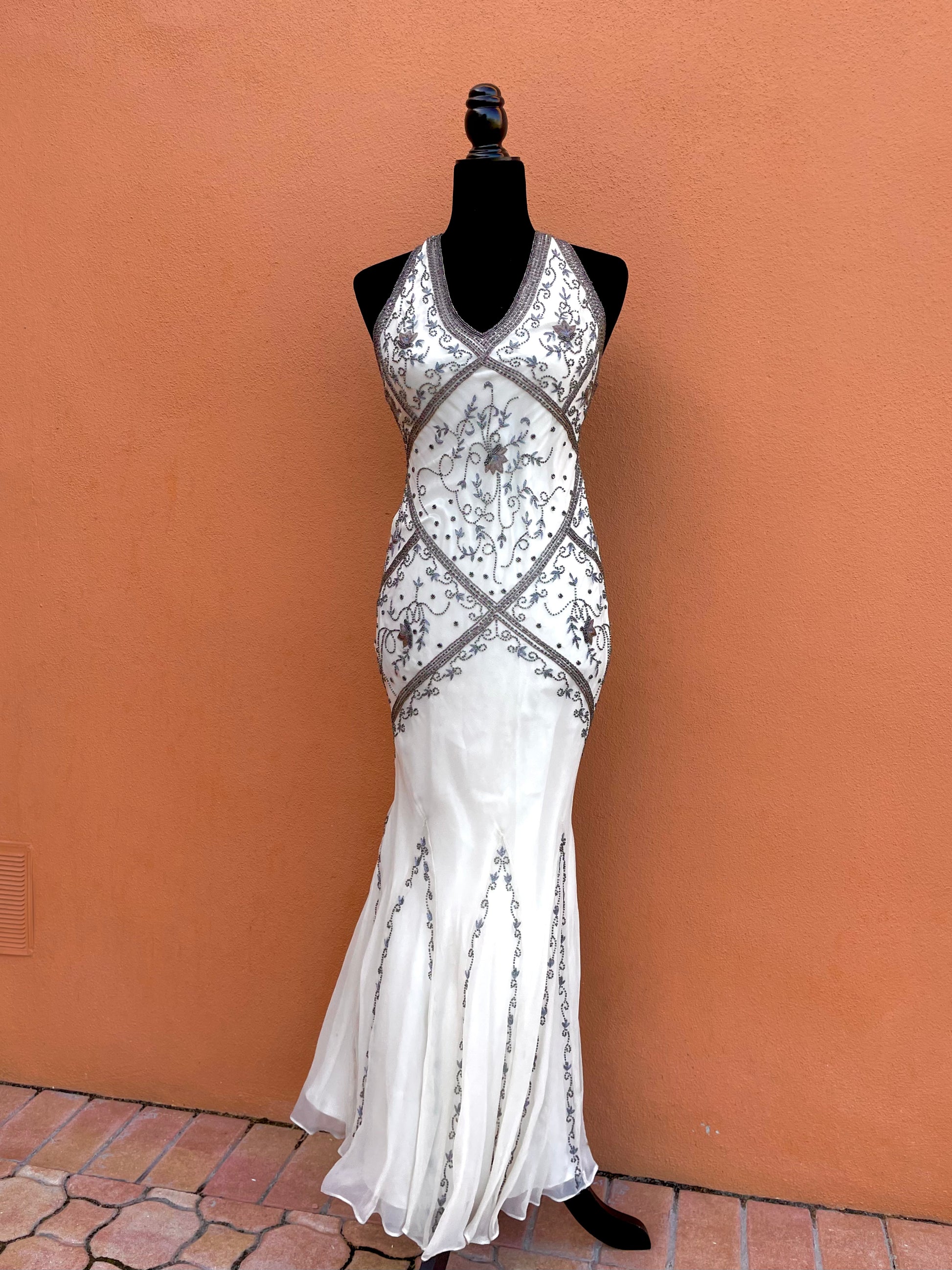 Hand Beaded Vintage Caché Dress