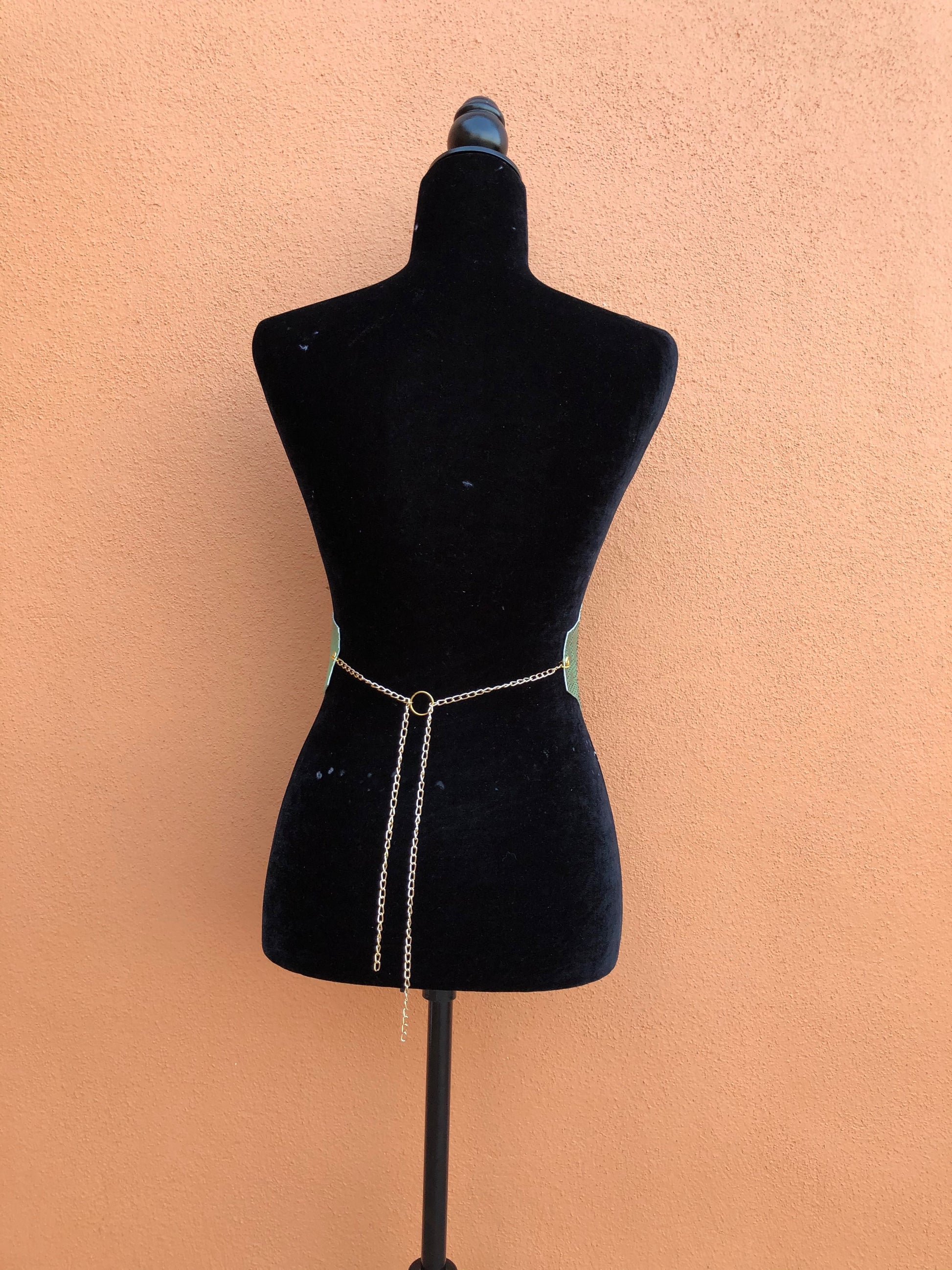 Faux Snake Skin Corset