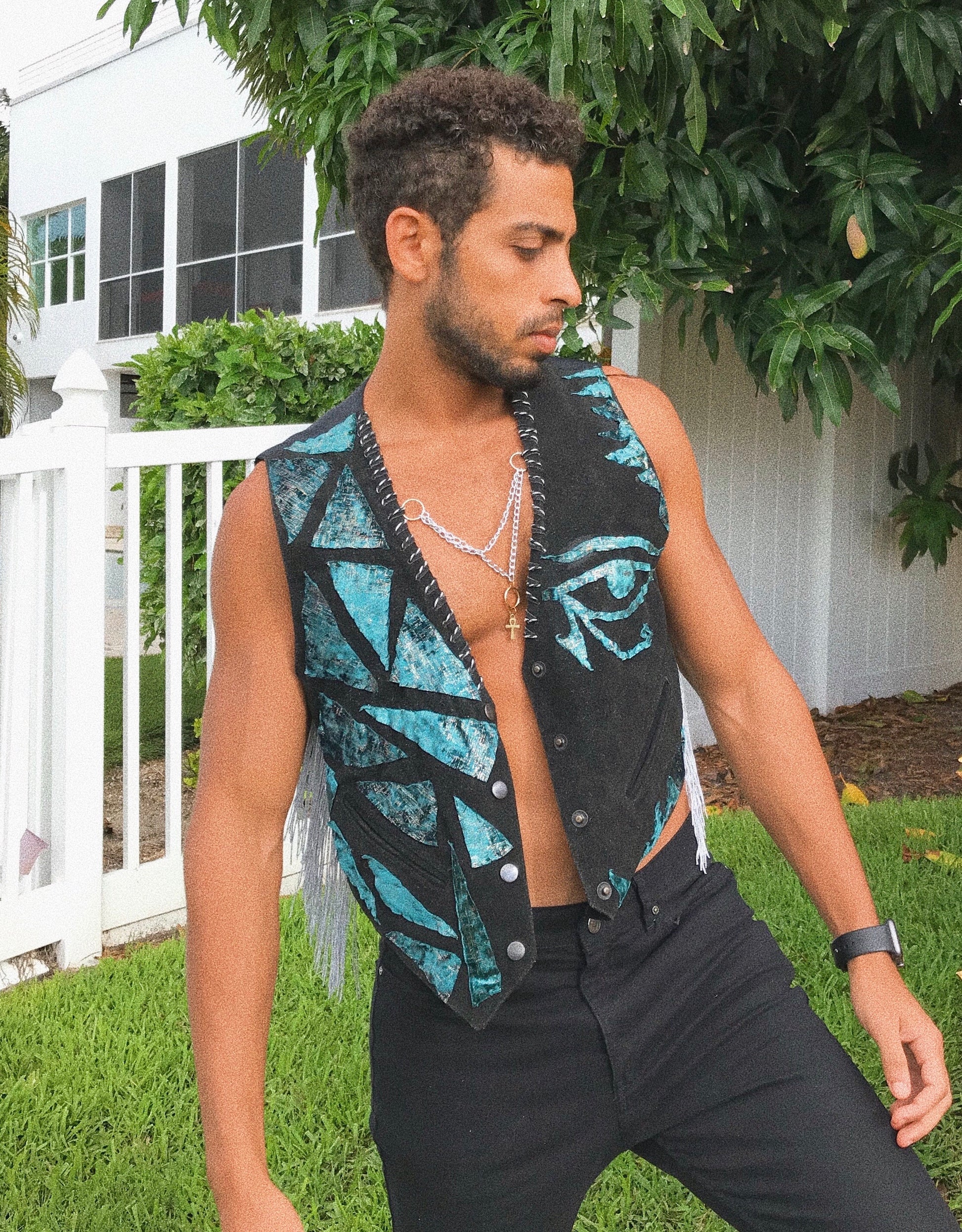 Patchwork Eye of Horus Vest
