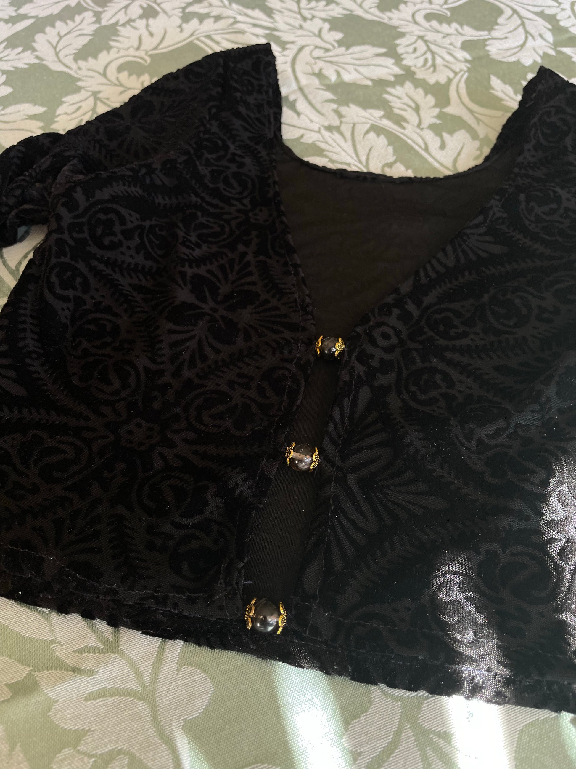 Black Smokey Quartz Crop Top