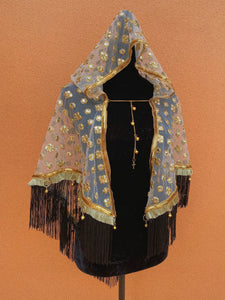 Golden Goddess Hooded Shawl