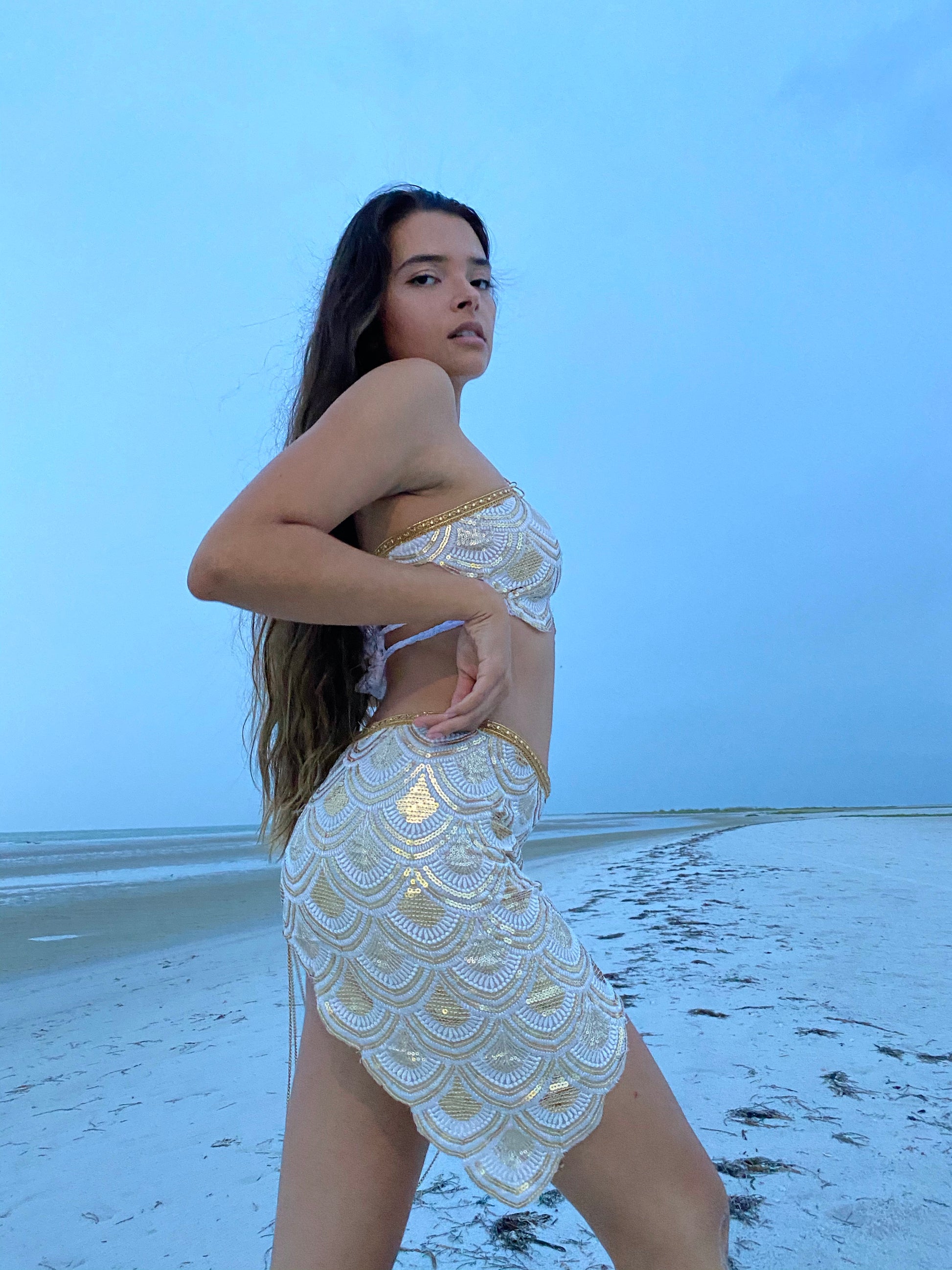 Festonné Wrap Skirt