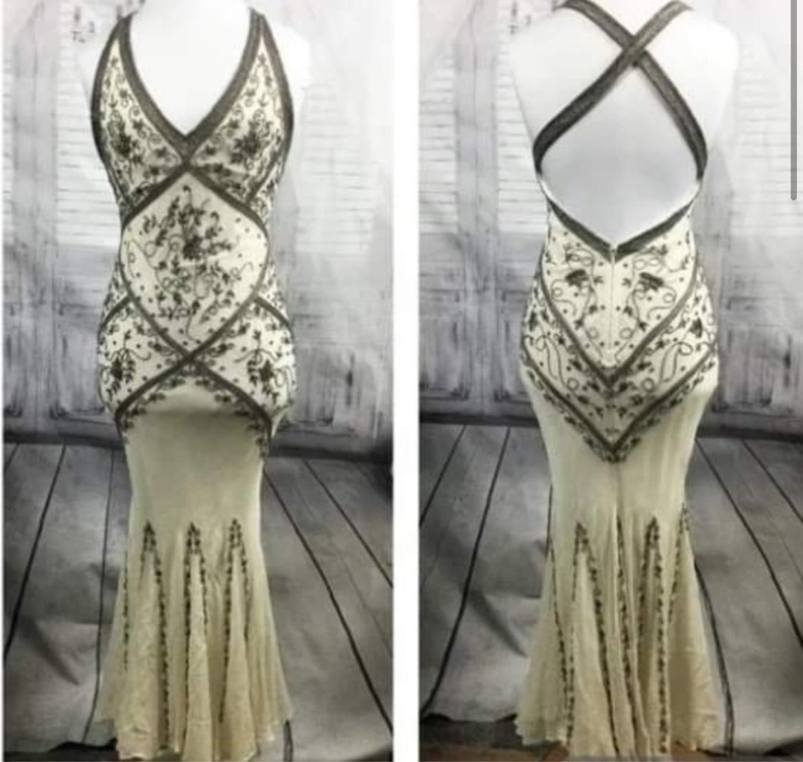 Hand Beaded Vintage Caché Dress