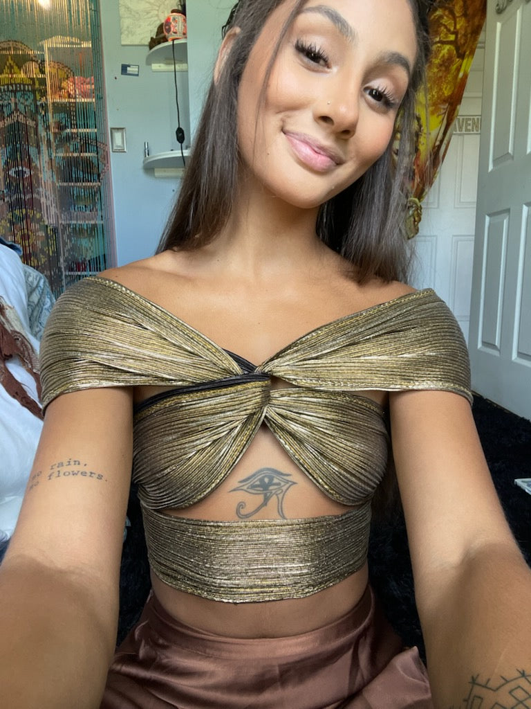 Iris Lamé top