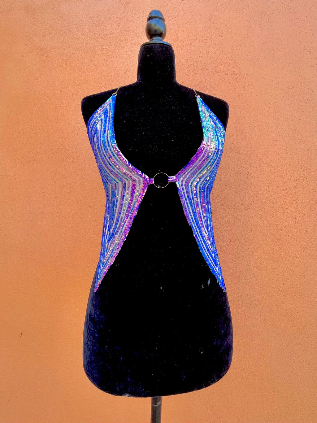 Diamond Top Blue/Pink Iridescent