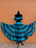 Blue Gathered Top