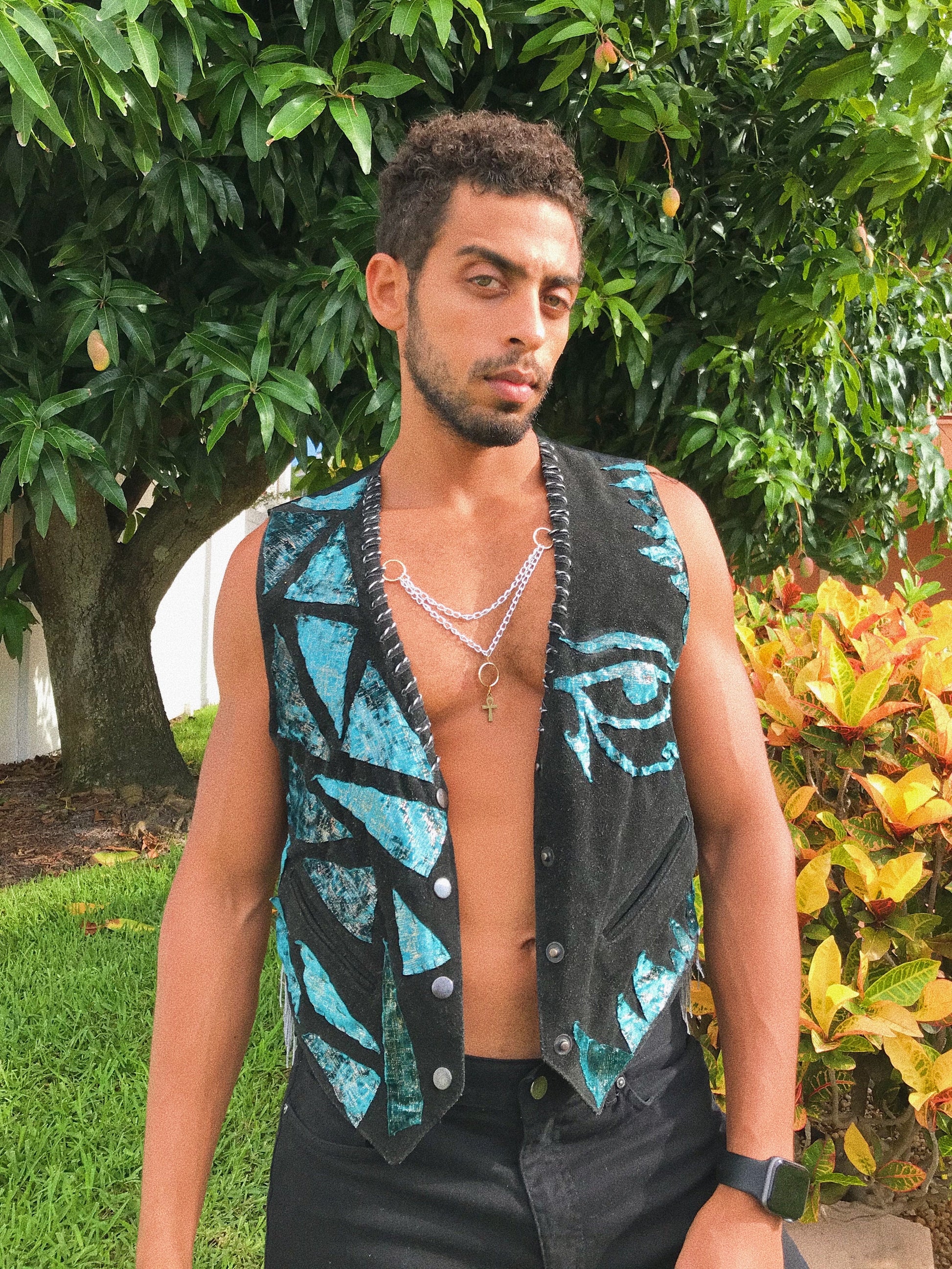 Patchwork Eye of Horus Vest