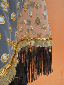 Golden Goddess Hooded Shawl
