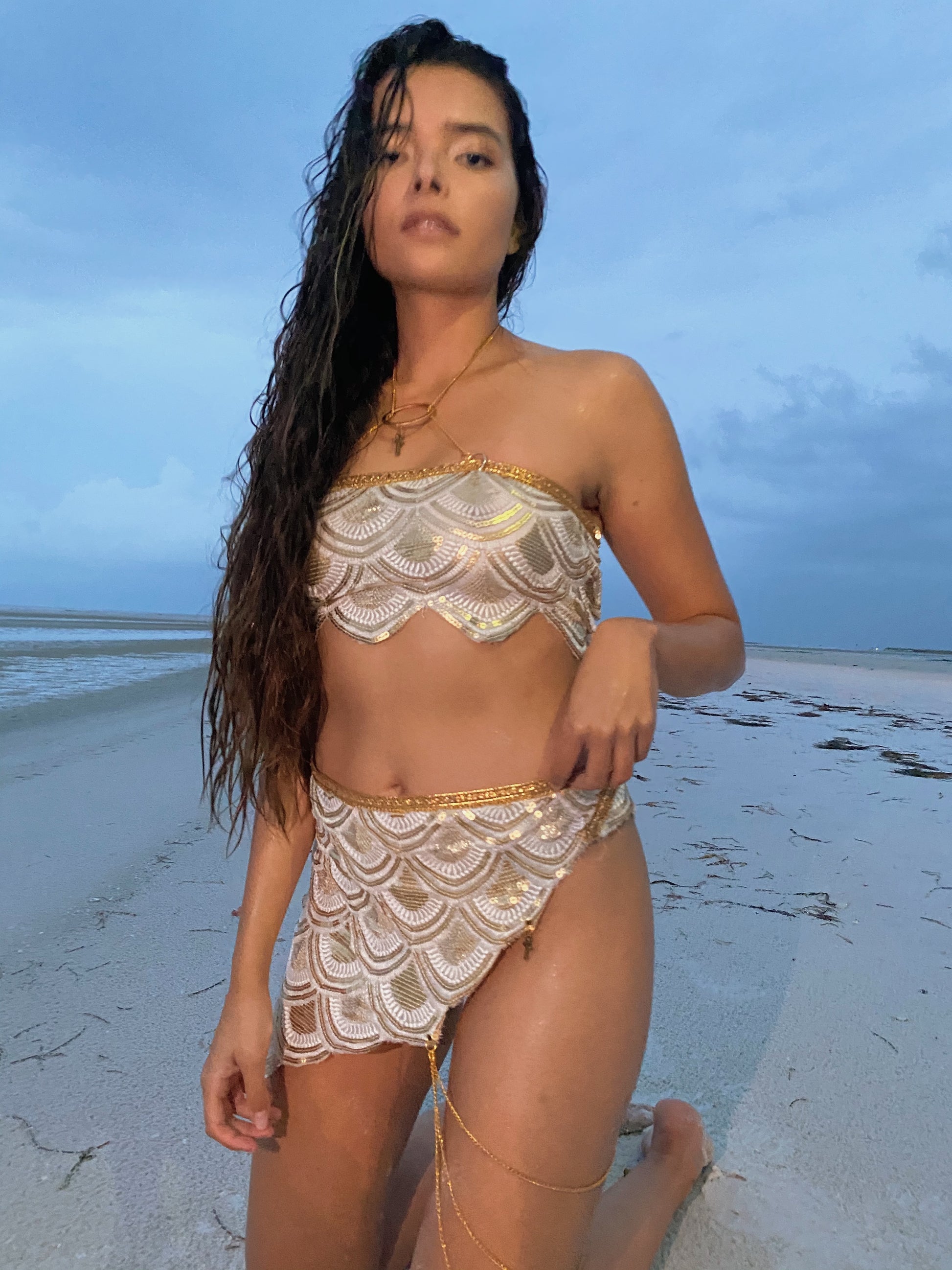 Festonné Wrap Skirt