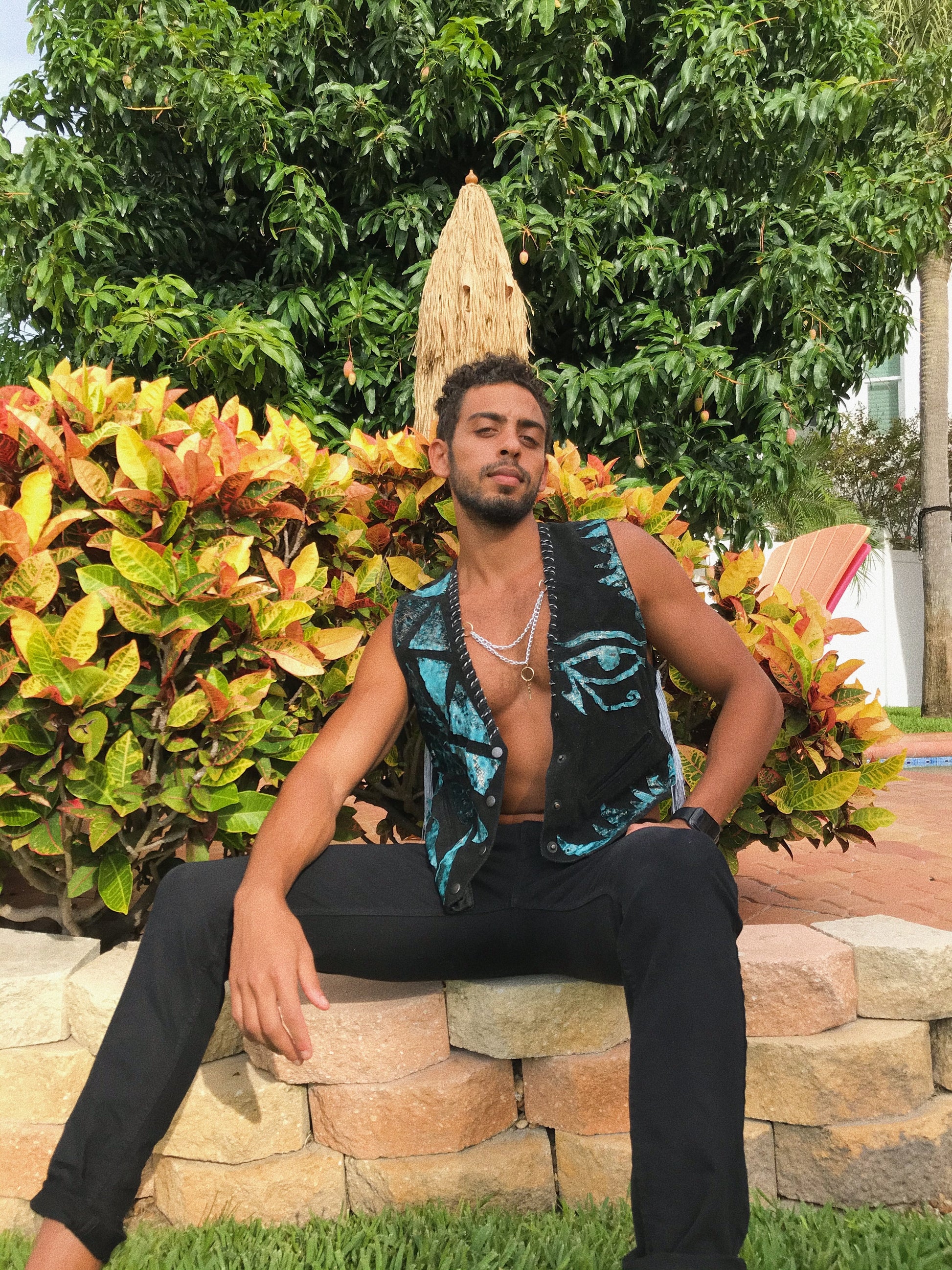 Patchwork Eye of Horus Vest