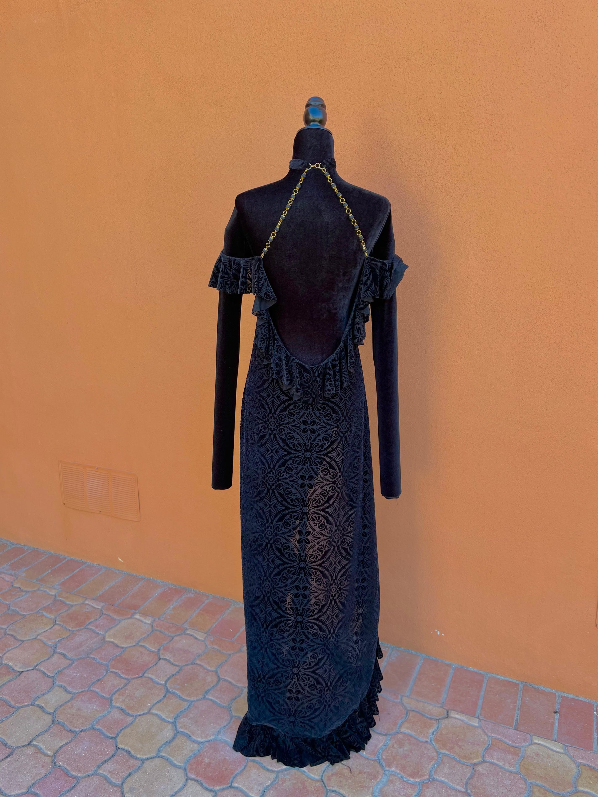 Burnout Ruffle Dress