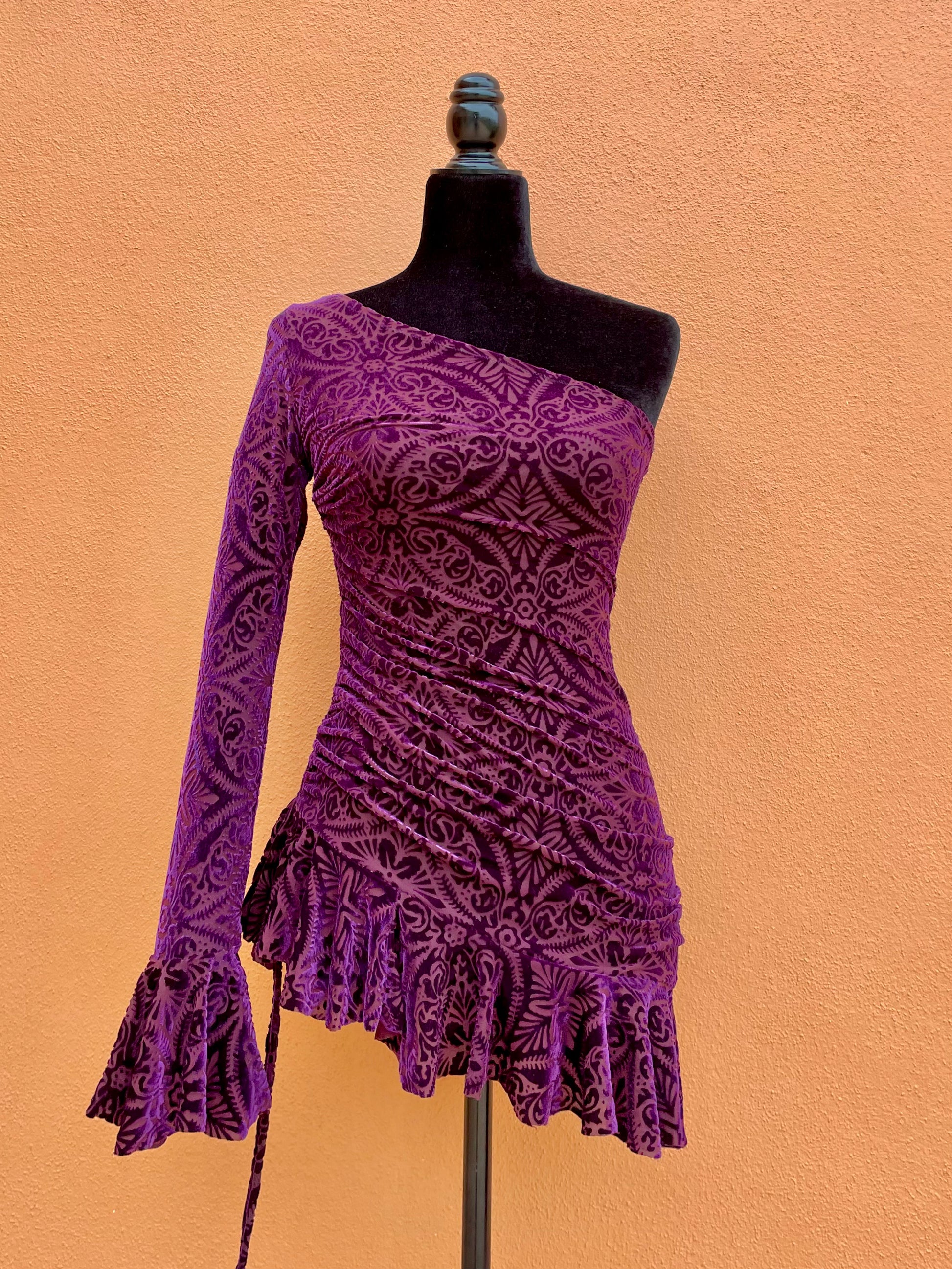 Asymmetrical Ruffle Dress