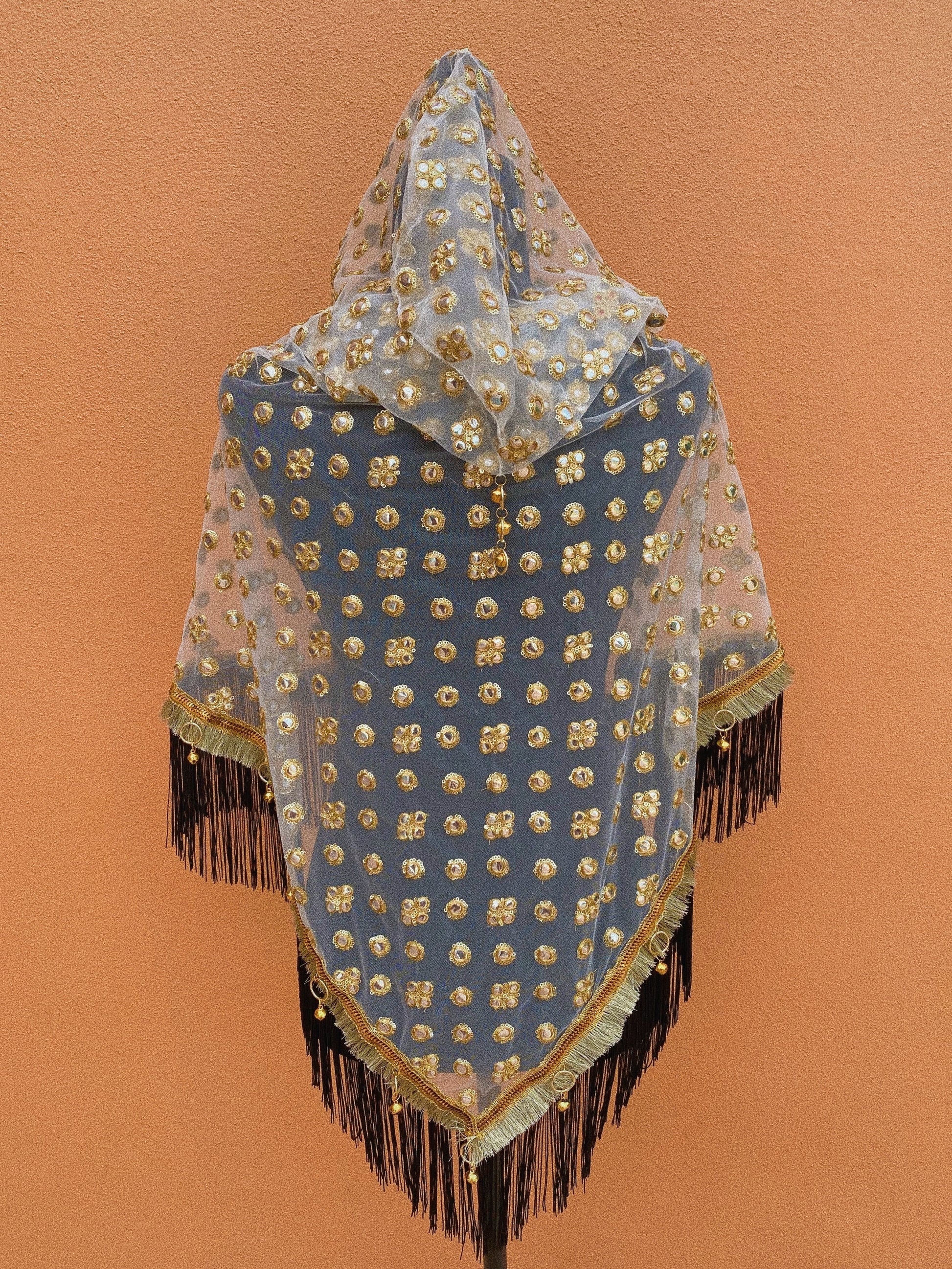 Golden Goddess Hooded Shawl