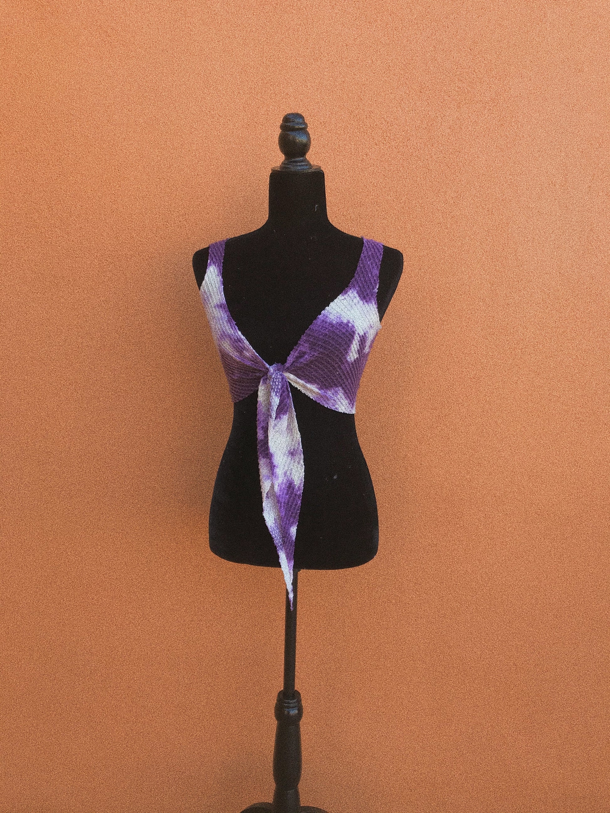 Purple Tie Dye crop