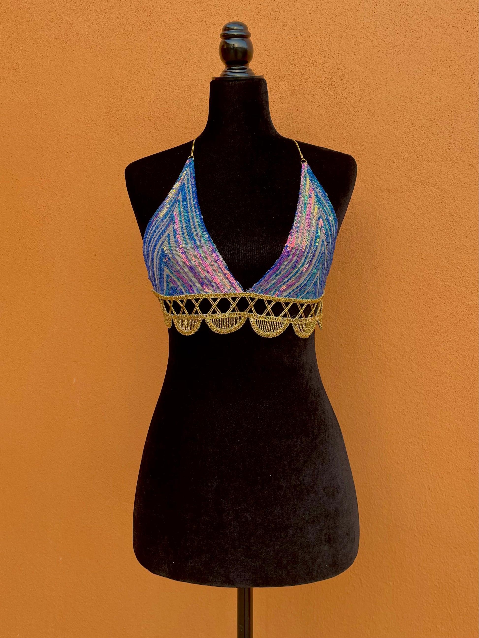 Triangle Top Blue x Pink Iridescent