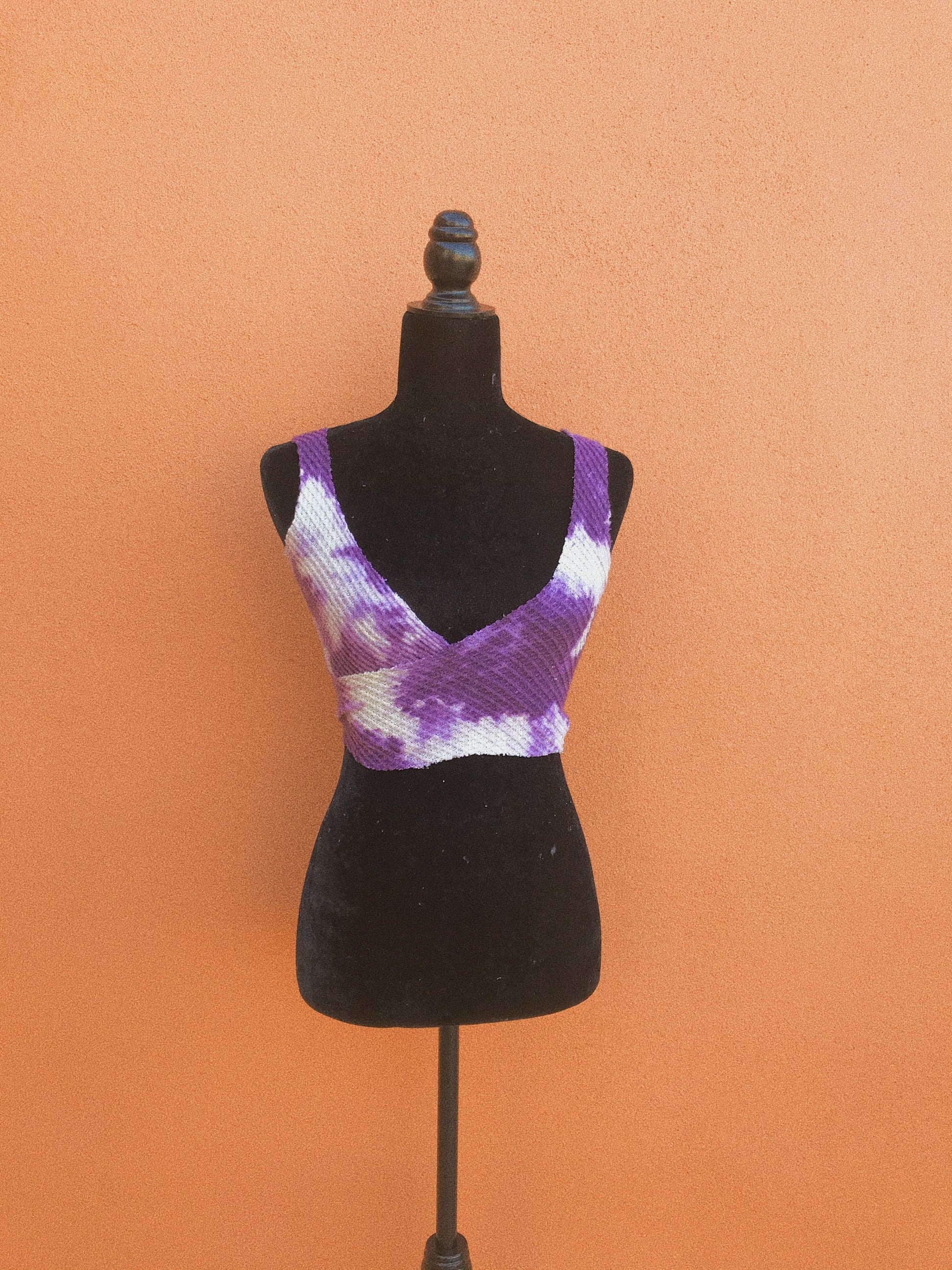 Purple Tie Dye crop