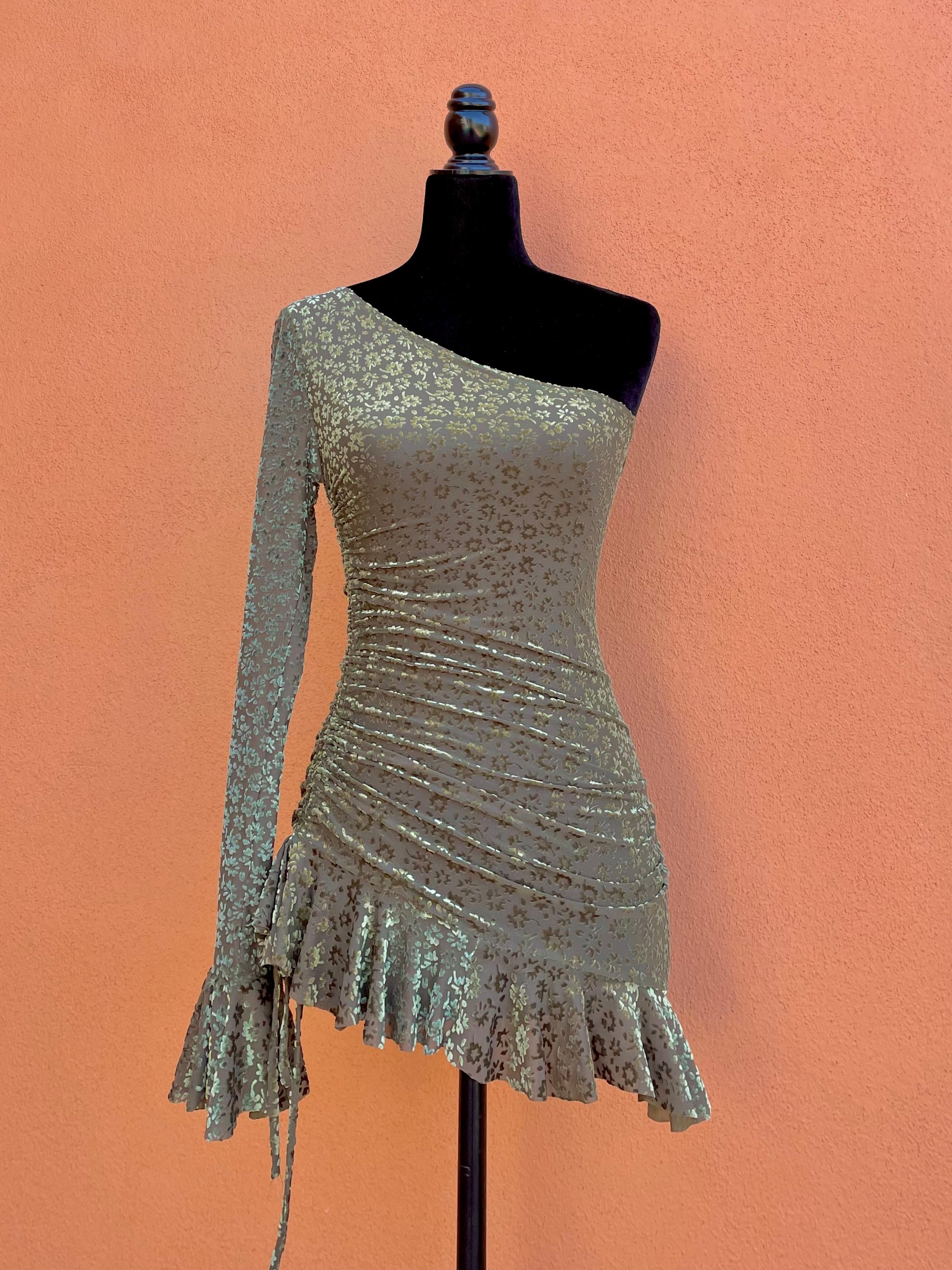 Asymmetrical Ruffle Dress