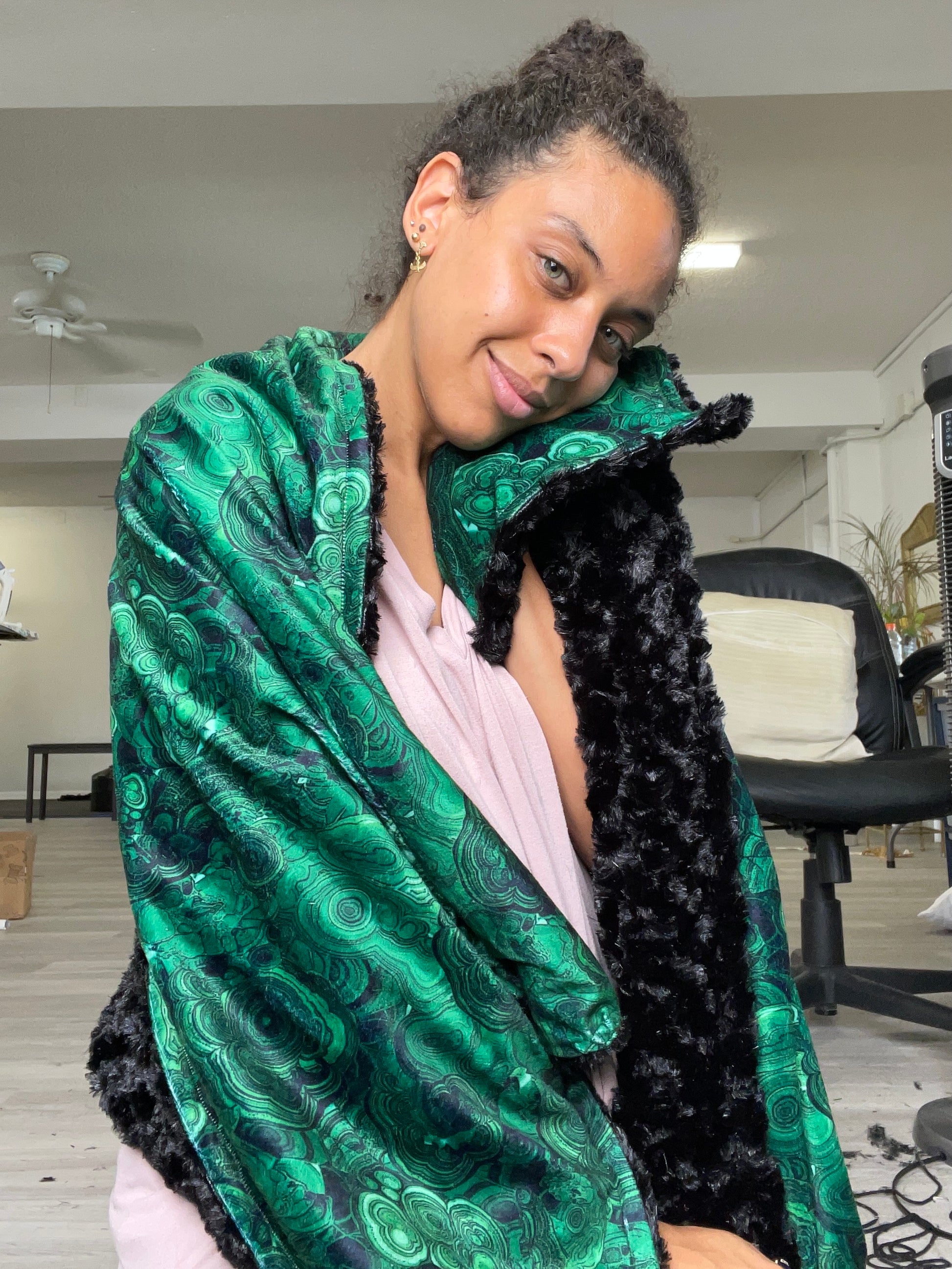 Malachite Plush Blanket