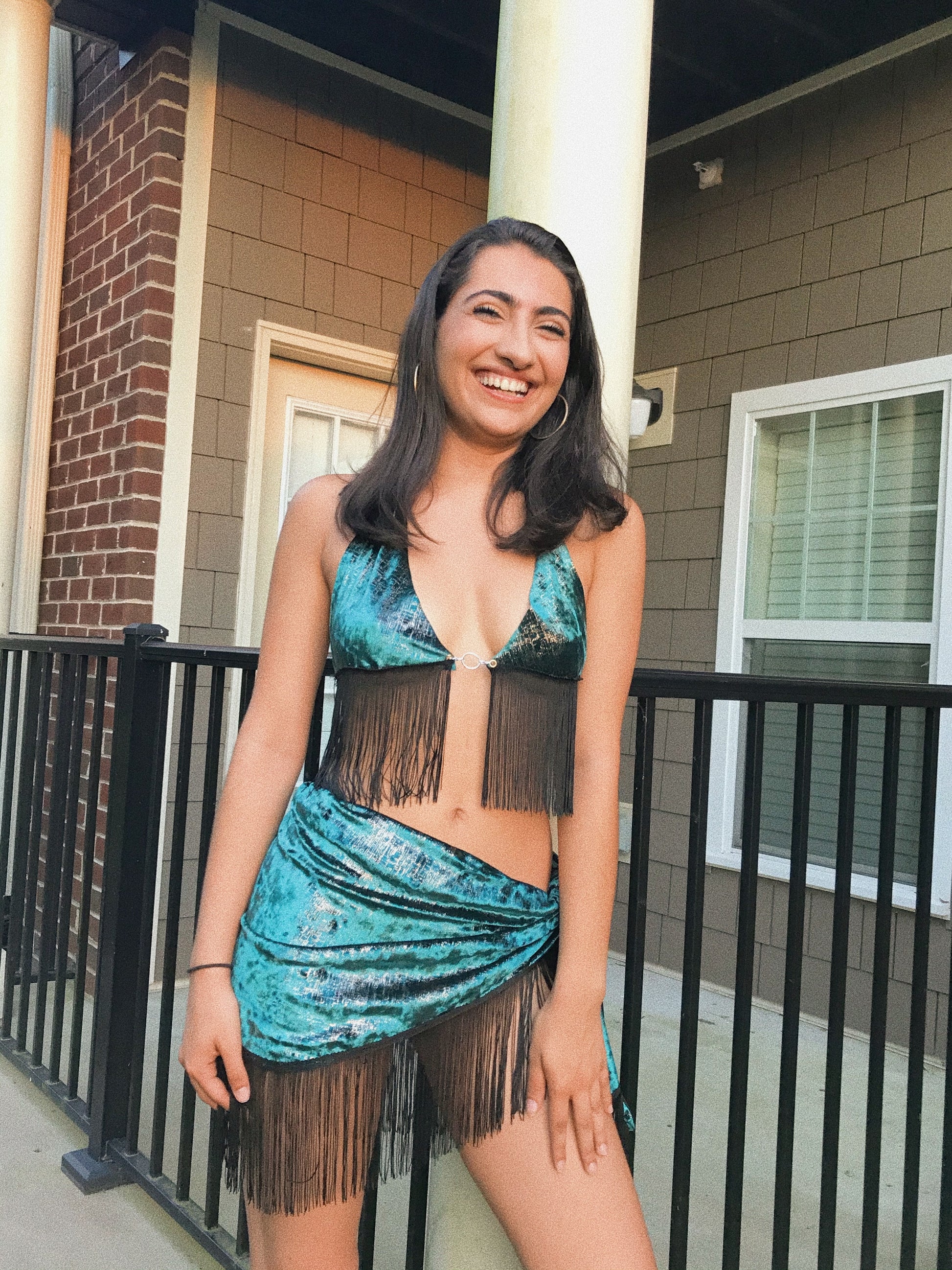 FRINGE SKIRT - Black