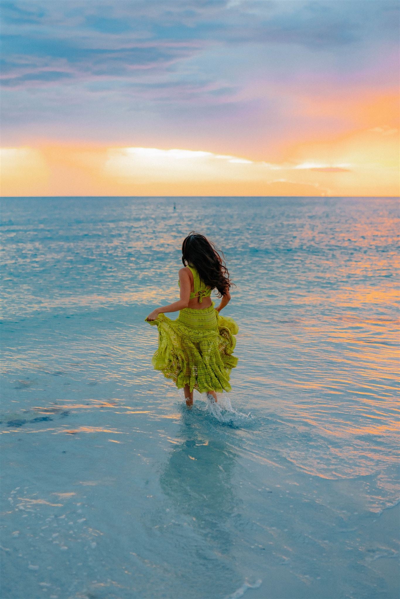 Crossover fishnet top